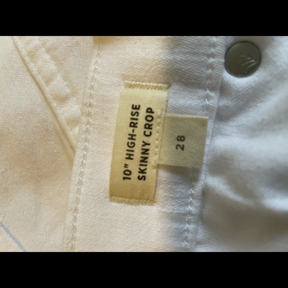 Madewell 10" High-Rise Skinny Crop White Jeans - Picture 7 of 11